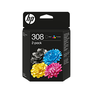 HP 2 CARTUCHOS 308 NEGRA/TRICOLOR