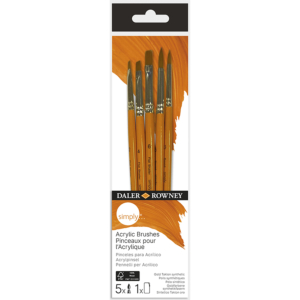 PINCELES DE ACRÍLICO DALER ROWNEY PACK 5 UD.                                                        