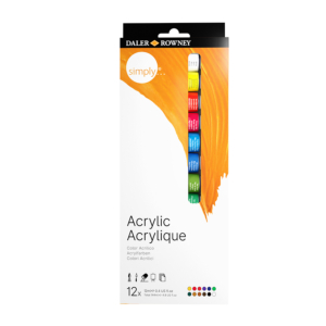 PINTURA ACRÍLICA DALER ROWNEY SIMPLY ACRYLIC CAJA 12 UD.                                            