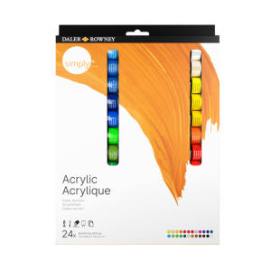 PINTURA ACRÍLICA DALER ROWNEY SIMPLY ACRYLIC CAJA 24 UD.                                            