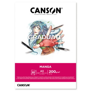 BLOC DE DIBUJO CANSON GRADUATE MANGA A3 ENCOLADO FORMATO LISO                                       
