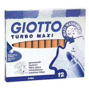 ROTULADOR GIOTTO TURBO MAXI 12 UD. CARNE                                                            