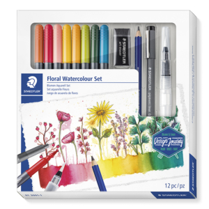 SET DE DIBUJO STAEDTLER FLORAL ACUARELABLE                                                          