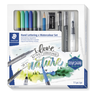 SET DE DIBUJO STAEDTLER HAND LETTERING Y ACUARELABLE                                                