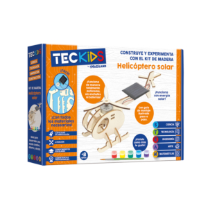 JUEGO DE CONSTRUCCIÓN MADERA IMAGILAND TECKIDS HELICÓPTERO SOLAR                                    