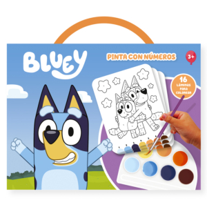KIT DE ACTIVIDADES IMAGILAND BLUEY PINTA CON NÚMEROS GRANDE                                         