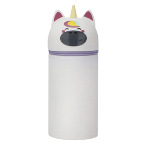 PORTATODO CAMPUS SILICONA BUDDY PETS UNICORNIO BLANCO                                               