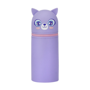 PORTATODO CAMPUS SILICONA BUDDY PETS GATO MORADO                                                    