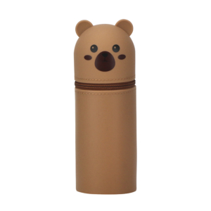 PORTATODO CAMPUS SILICONA BUDDY PETS OSO MARRÓN                                                     