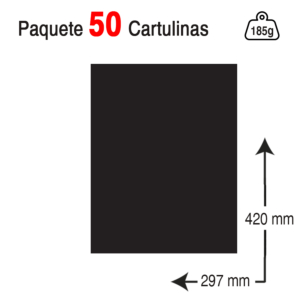 CARTULINA GUARRO IRIS A3 185 G. NEGRO REF. 40217