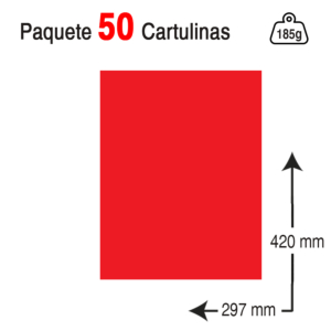 CARTULINA GUARRO IRIS A3 185 G. ROJO REF. 40194