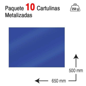 CARTULINA MAKRO PAPER 50 X 65 CM. 250 G. AZUL METALIZADO REF. 630398