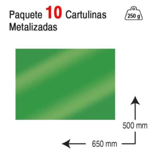 CARTULINA MAKRO PAPER 50 X 65 CM. 250 G. VERDE METALIZADO REF. 630402