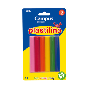 PLASTILINA CAMPUS UNIVERSITY 100 G. 6 UNID. COLORES SURTIDOS REF. 630580