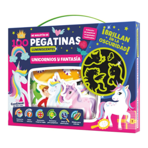 JUEGO EDUCATIVO IMAGILAND 100 PEGATINAS UNICORNIOS Y FANTASÍA LUMINISCENTES                         