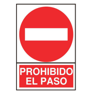 PICTOGRAMA COFAN PROHIBIDO EL PASO                                                                  