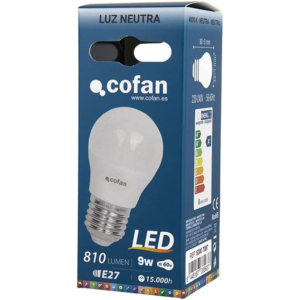 BOMBILLA LED COFAN CLASIC E27 9W 810 LUM NEUTRA                                                     
