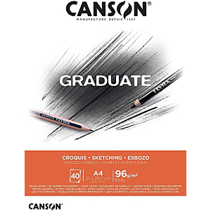 BLOC ESBOZO CANSON GRADUATE A4 40H 96GR