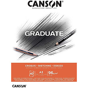 BLOC ESBOZO CANSON GRADUATE A3 40H 96GR