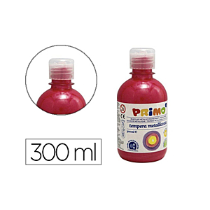TEMPERA LIQUIDA PRIMO ESCOLAR 300 ML ROJO METALIZADO
