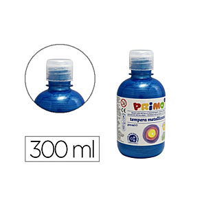 TEMPERA LÍQUIDA PRIMO ESCOLAR 300 ML AZUL MARINO METALIZADO