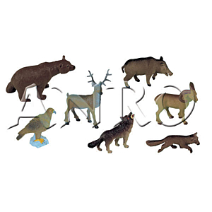 ANIMALES BOSQUE 8 PZAS