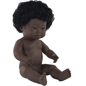 MUÑECA SINDROME DOWN AFRICANA 40 CM. REF. 31069