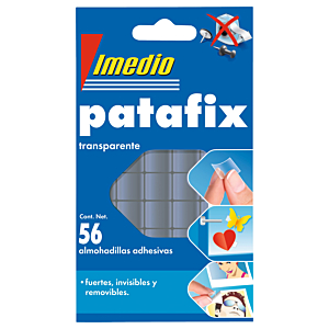 ALMOHADILLAS ADHESIVAS PATAFIX TRANSPARENTE IMEDIO 56 UNID. REF. 7001471