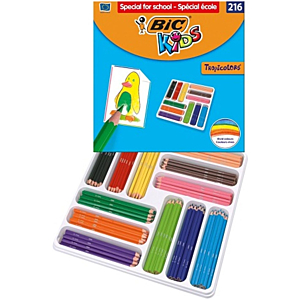 LÁPIZ COLOR BIC KIDS TROPICOLORS COLORES 216UD