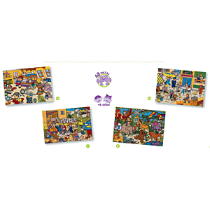 PACK PUZZLES MADERA BANDEJA 48 PZAS. LUGARES