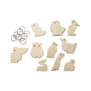 LLAVEROS DE ANIMALES MADERA 10 UD