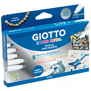 ROTULADOR GIOTTO DECOR METAL 5 COLORES