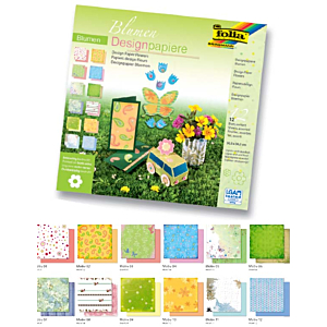 BLOC CARTULINAS FOLIA 30.5X30.5CM 190G 2C 12H JARDIN
