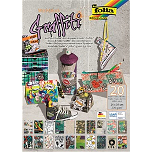 BLOC CARTULINAS FOLIA 24X34CM 270G 20H GRAFFITI