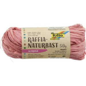 RAFIA NATURAL FOLIA ROSA 50 G.