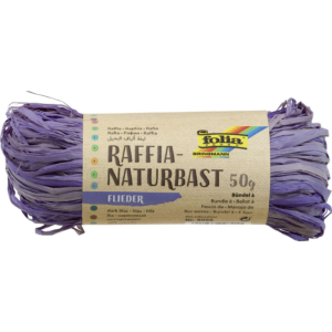 RAFIA NATURAL FOLIA LILA 50 G. REF. 9028