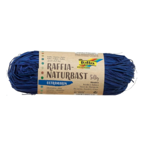 RAFIA NATURAL FOLIA AZUL MARINO 50 G. REF. 9036