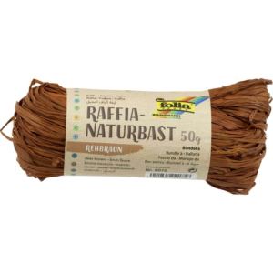 RAFIA NATURAL FOLIA AZUL MARRÓN 50 G. REF. 9075