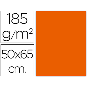 CARTULINA GUARRO 50X65CM 185G MANDARINA