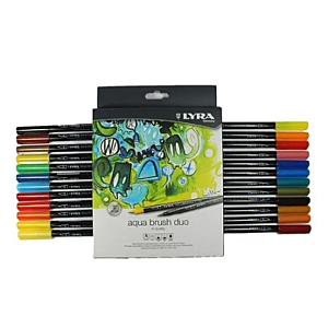 ROTULADOR LYRA AQUA BRUSH DUO CAJA DE 24 COLORES