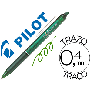 BOLÍGRAFO PILOT FRIXION BORRABLE CLICKER VERDE