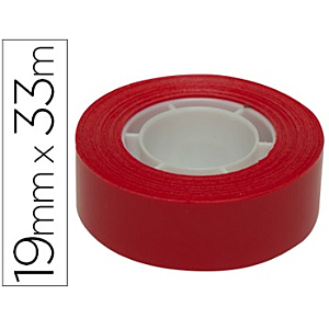 CINTA ADHESIVA APLI 33MX19MM ROJO