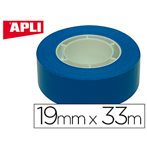 CINTA ADHESIVA APLI 33MX19MM AZUL