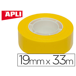 CINTA ADHESIVA APLI 33MX19MM AMARILLO