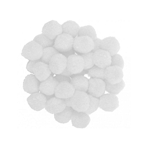 POMPONES MONDI MEDIANO 25MM 50 UNID. BLANCO