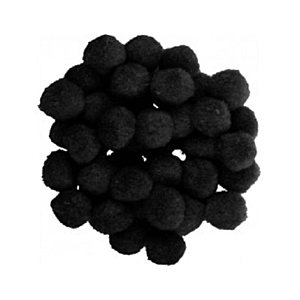 POMPONES MONDI MEDIANO 25MM 50UD NEGRO