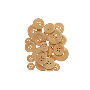 BOTONES MONDI MADERA 30UD NATURAL