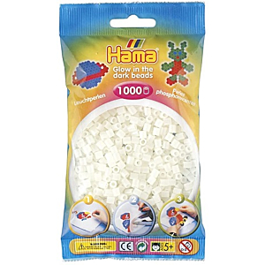HAMA BEADS MIDI 1000UD FOSFORESCENTES OSCURIDAD