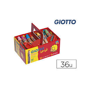 LÁPIZ COLOR GIOTTO BEBE 36 COLORES + 2 SACAPUNTAS