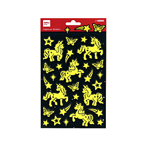 PEGATINAS FOSFORESCENTES UNICORNIOS